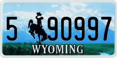 WY license plate 590997