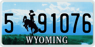 WY license plate 591076