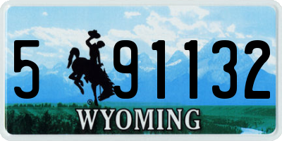 WY license plate 591132