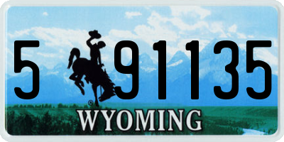 WY license plate 591135