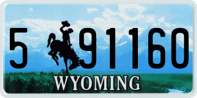 WY license plate 591160