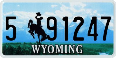 WY license plate 591247