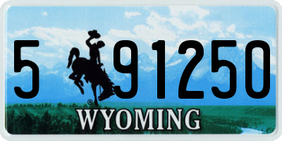 WY license plate 591250