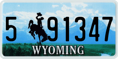 WY license plate 591347