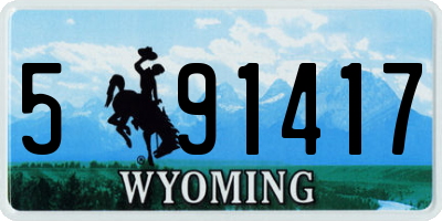 WY license plate 591417