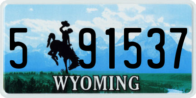 WY license plate 591537