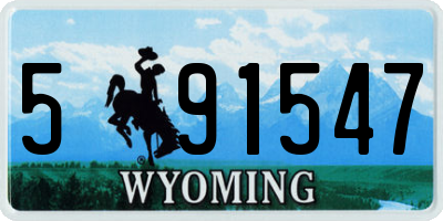 WY license plate 591547