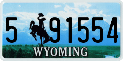 WY license plate 591554
