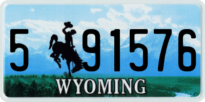 WY license plate 591576
