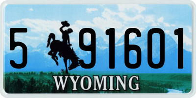 WY license plate 591601