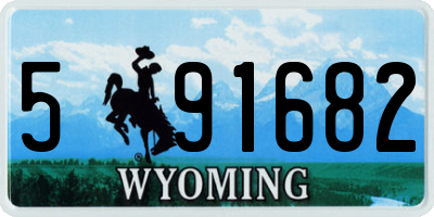 WY license plate 591682