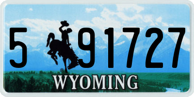 WY license plate 591727