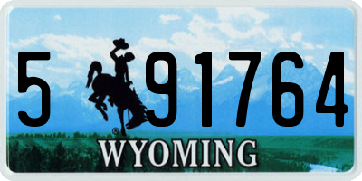 WY license plate 591764