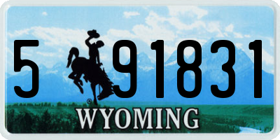 WY license plate 591831