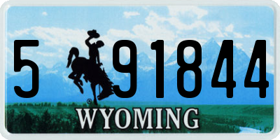WY license plate 591844