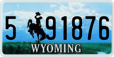 WY license plate 591876