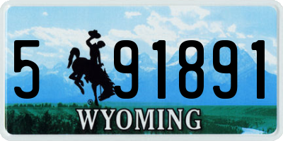 WY license plate 591891