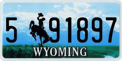 WY license plate 591897