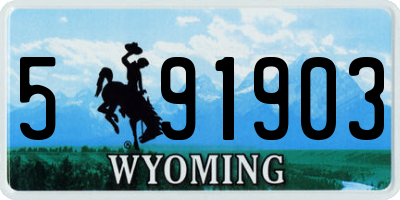 WY license plate 591903
