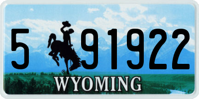 WY license plate 591922