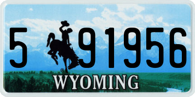 WY license plate 591956