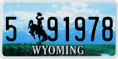 WY license plate 591978