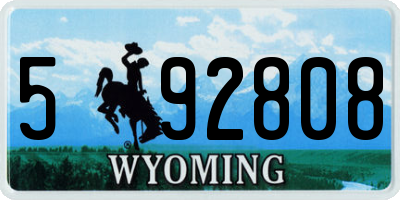 WY license plate 592808