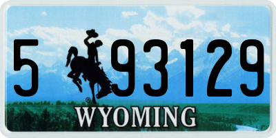 WY license plate 593129