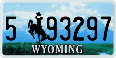WY license plate 593297