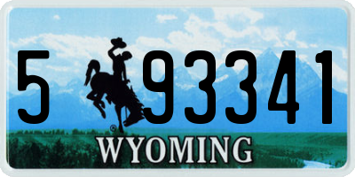 WY license plate 593341