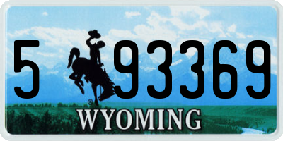 WY license plate 593369