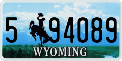 WY license plate 594089