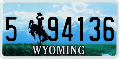 WY license plate 594136