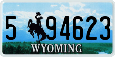 WY license plate 594623