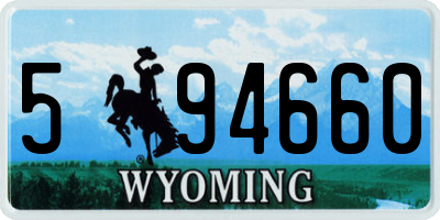 WY license plate 594660