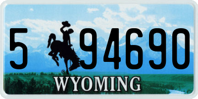 WY license plate 594690