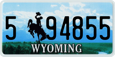WY license plate 594855
