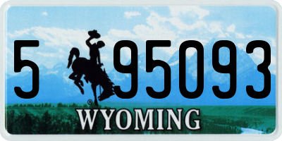 WY license plate 595093