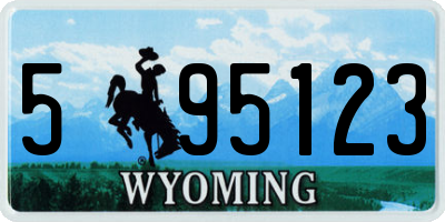WY license plate 595123
