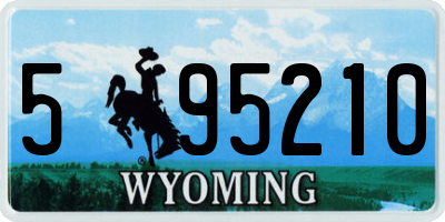 WY license plate 595210