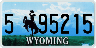 WY license plate 595215