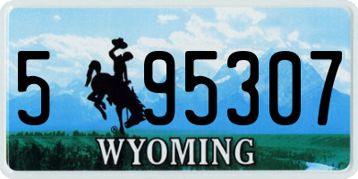 WY license plate 595307