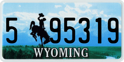 WY license plate 595319