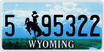 WY license plate 595322