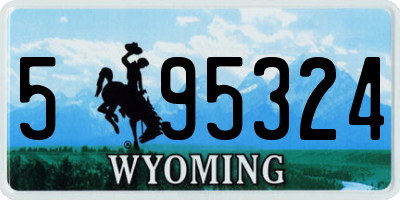 WY license plate 595324