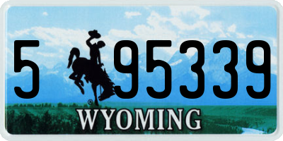 WY license plate 595339