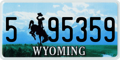 WY license plate 595359
