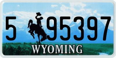 WY license plate 595397