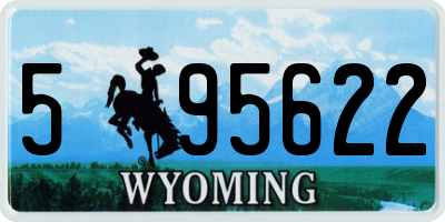 WY license plate 595622