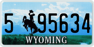 WY license plate 595634